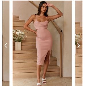 Selfie leslie pink wedding guest dress never worn